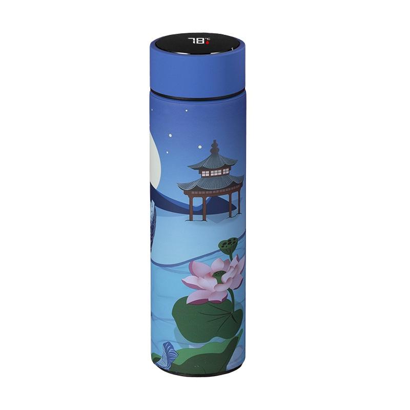 

Creative 500ml Led Display Temperature Thermos Cup Stainless Steel Flask Vacuum Lotus