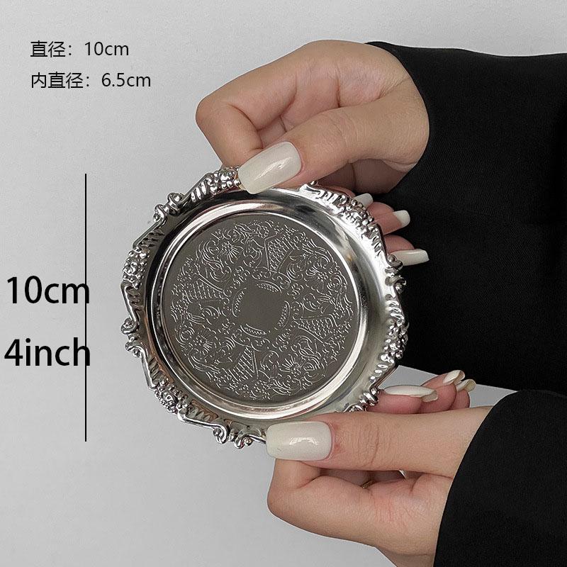 Retro Luxus Versilberte Teller Kuchen Dessert Tablett High Tea Snack Obstschale Schmuckaufbewahrung Tischdeko Heim Hotelbedarf