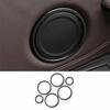 For BMW X1 X2 F48 2016-2022 Carbon Fiber Inner Door Speaker Sound Ring Trim 6PCS