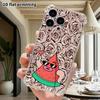 Phone Case: 2D Flat, Fits iPhone 18 17 16 15 14 13 Pro, Transparent Corner Protection Case, Cool Watermelon, Christmas and Halloween Gift