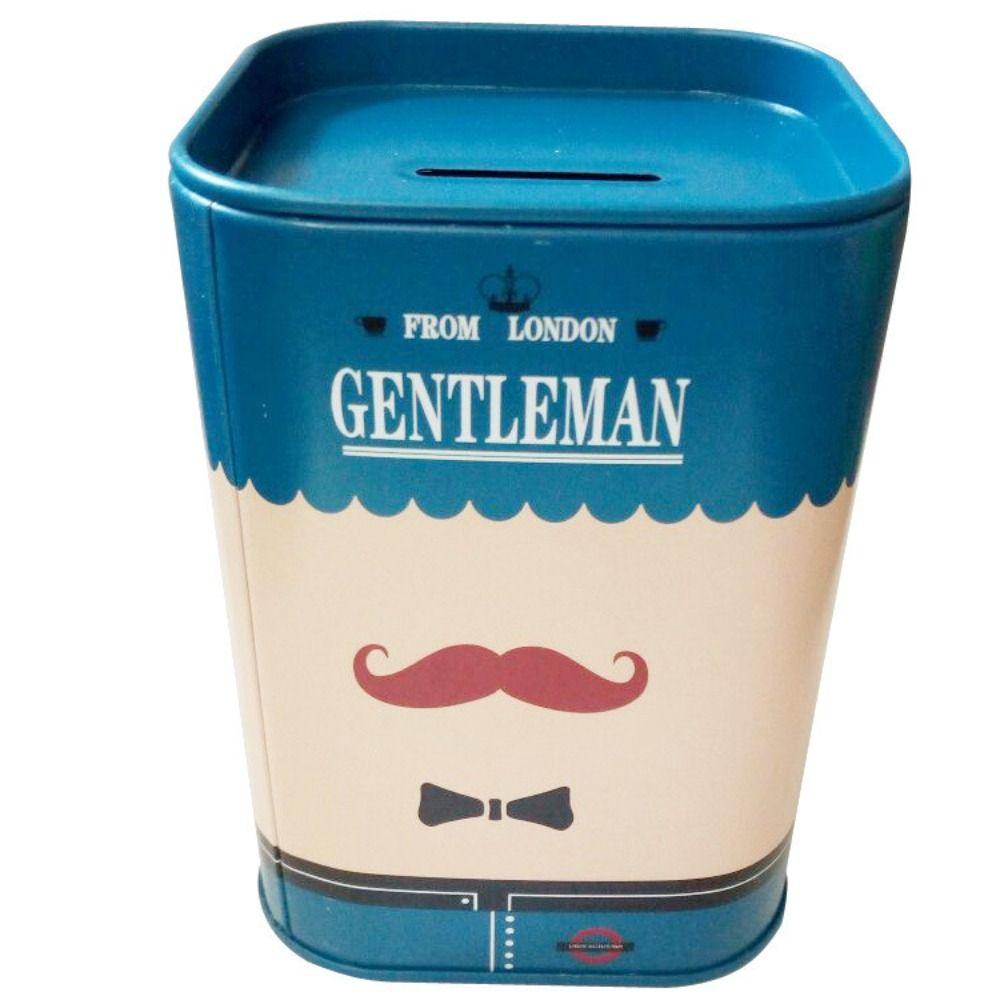 Square Shape Cute Pen Holder Iron Art Kids Storage Box Square Tinplate Piggy Bank  Children Gift