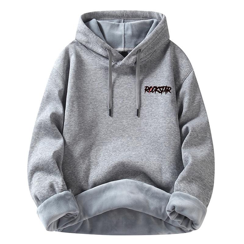 Padded Hooded Sweater Men's Autumn and Winter New Cotton Couple Models Thickened Loose Youth Jacket