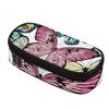 Pencil Pouch 300D Polyester Organized Storage Zipper Closure with Mesh Divider Pen Holders and Large Main Compartment for Students