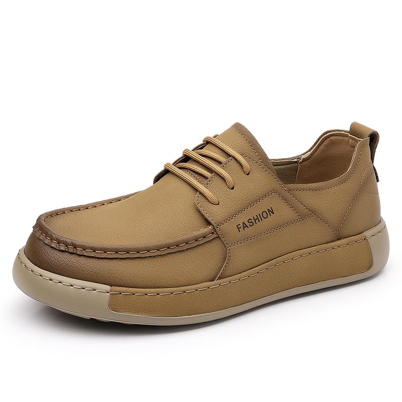 

Fashion High Quality Men s Leather Shoes Business Formal Non-Slip Party Footwear Lace-up Leisure Wedding Comfy Official Men s Shoes 38 жёлтый
