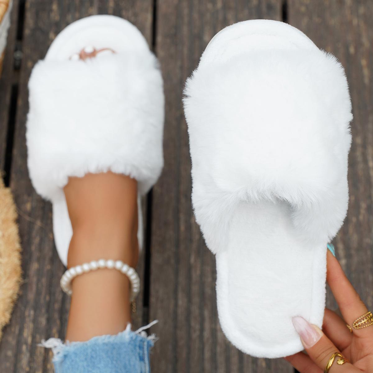 

New Fairy Woolen Shoes for Women s Outerwear Lazy Slippers 36/37 білий