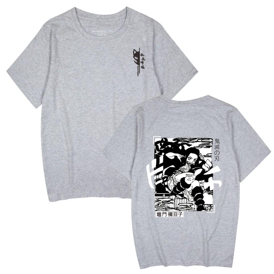 Japan Demon Slayer anime-themed short-sleeved T-shirts for men and women summer printed T-shirts 0038