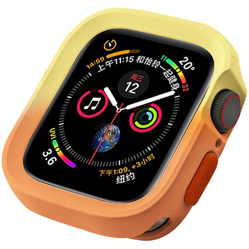 For Apple Watch Series SE3/SE2/SE1/ 6/5/4 44mm/7/8/9 45mm Dual Color TPU Watch Case