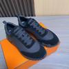 Men's Leather Casual Sneakers Black Little White Shoes Couple Breathable Mesh Men's Shoes