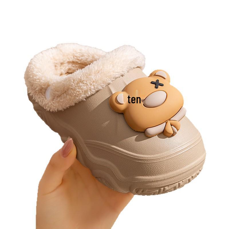 Cozy Waterproof Cotton Slippers for Kids: Warm, Velvet-Lined, EVA, Detachable, for Boys and Girls, Big Kids & Toddlers, Parent-Child Matching