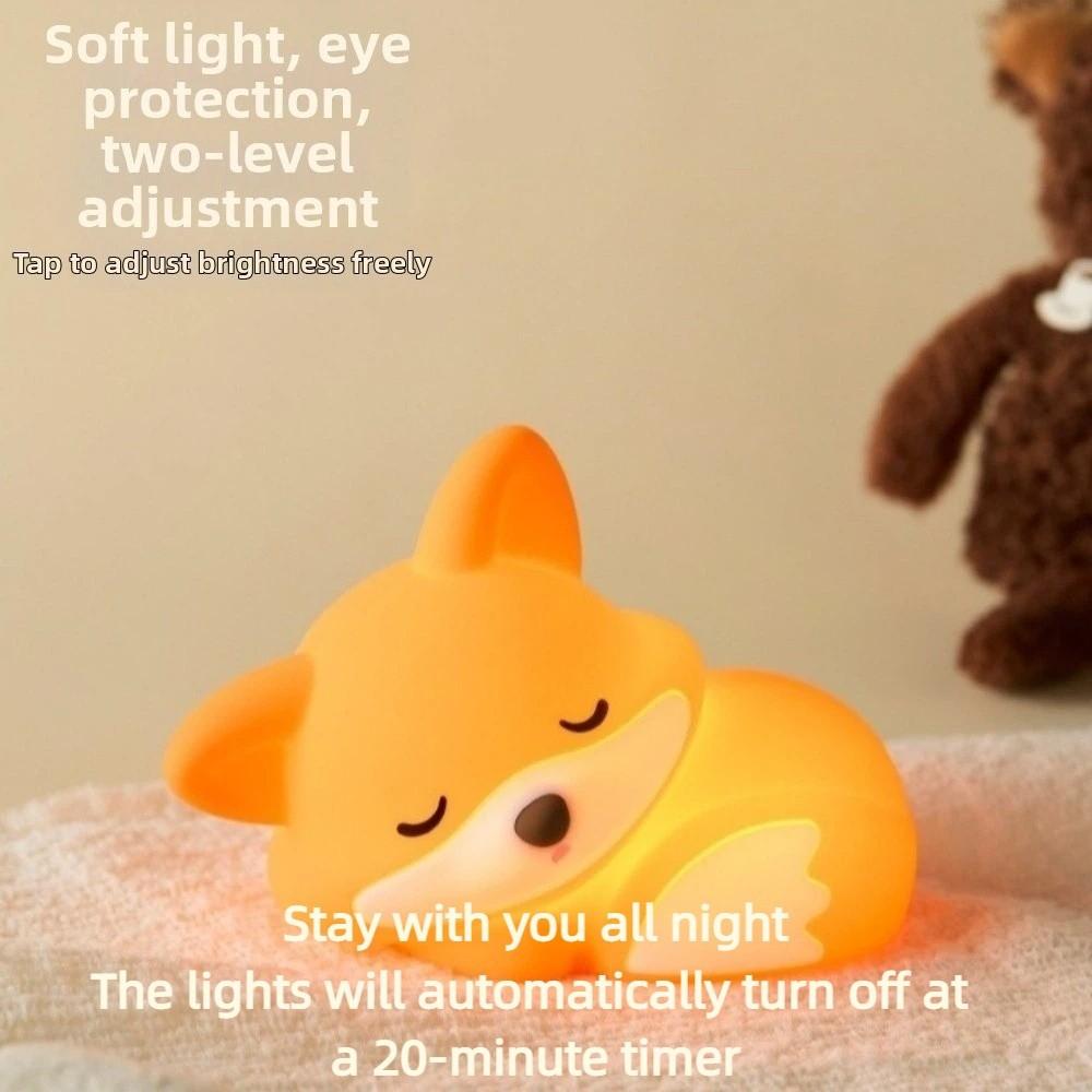 Dimmable Function Little Cartoon Night Light 3 Level Brightness Sleeping  Night Lamp  Sleeping Time