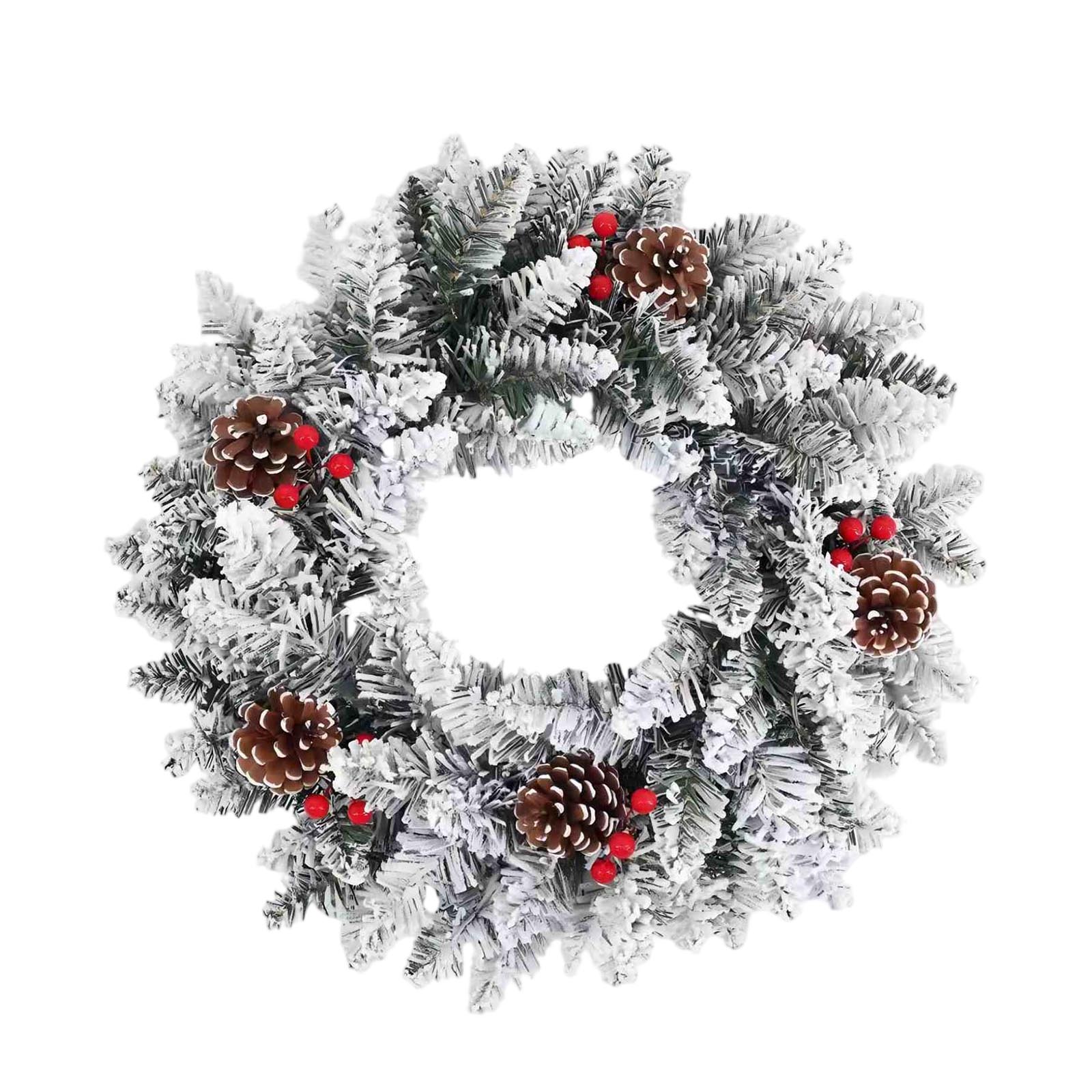 

Christmas Norfolk Wreath PE Soft Rubber Texture Needles And Pinevine Christmas Decoration One Size