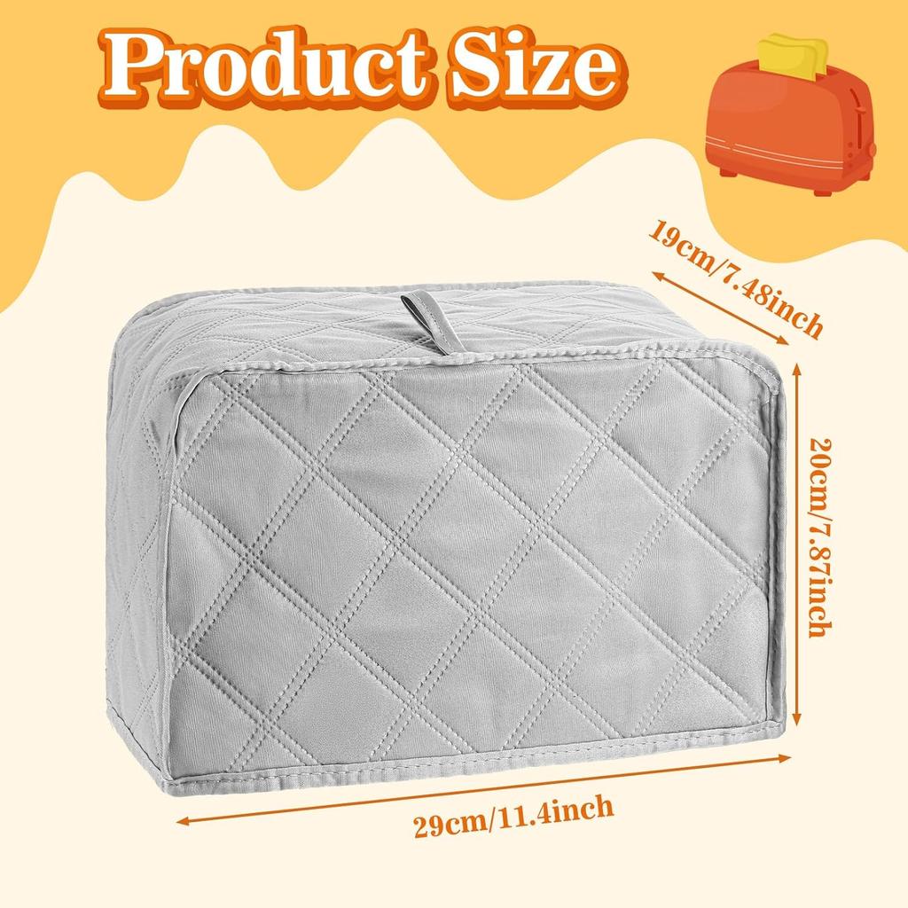 Toaster Cover, Toaster Cover 2 Slice Toasters Covers 4 Slice Small Appliance Covers Hiding for Bread Machine Bread Maker Protector Cotton Quilted