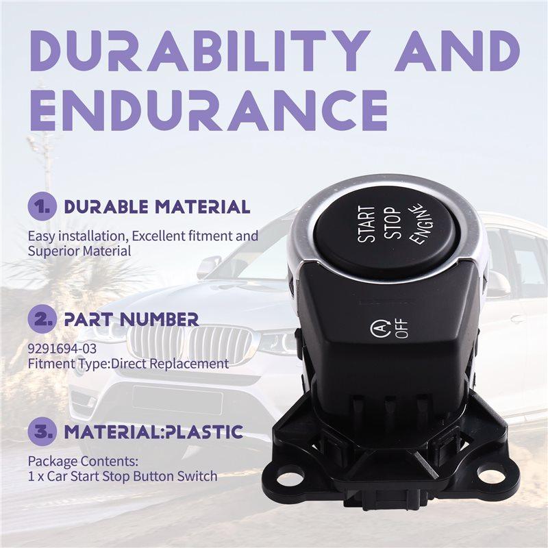 For BMW X3 F25 2011-2017 X4 F26 Car Engine Ignition Switch With 10P Start Stop Button OFF Function 9291694-03