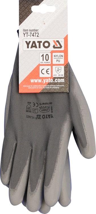 YT-7472 YATO gray nylon work gloves