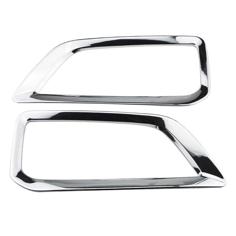 

ABS Chrome Car Front Fog Light Fog Lamp Frame Trim Cover for Hyundai Kona 2018 2019 Accessories серебряный