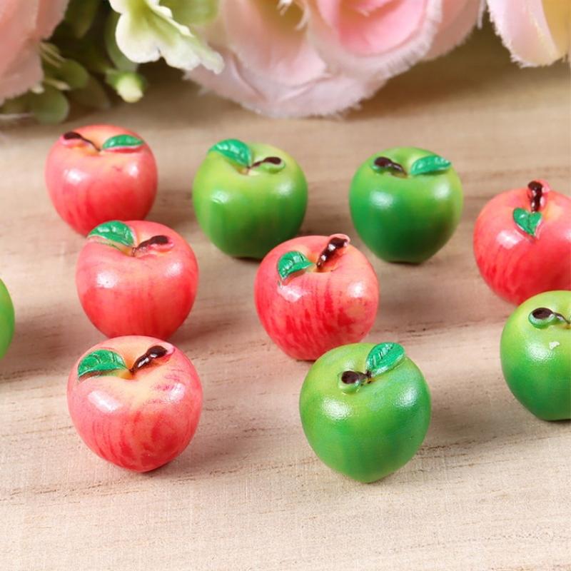 10Pcs Miniature Food Toy Realistic Snake Fruit Pear 3D Fruit Model DIY Dollhouse Accessory Home Decoration