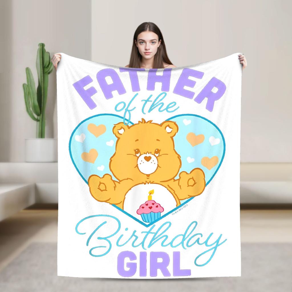 Pile Collage Of Care Bears And Cousins Blanket Flannel  Soft Throw Blankets for Outdoor Travel Bedspread