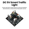 Intelligente Ampel Elektronisches DIY-Kit mit LED-Anzeige Micro-USB-Schnittstelle für Elektronik-Lötpraxis Lernspielzeug