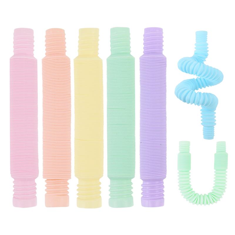 6-24Pcs Flexible Pop Tubes Fidget Sensory Toys Stress Relief Toddler Gift Kids Birthday Party Favors Pinata Goodie Bag Filler