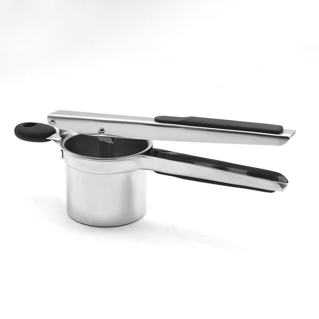Potato Ricer, Stainless Steel Potato Ricer Fruit and Vegetables Masher Food Ricer Large Capacity with 3 Interchangble Discs Inner Cup