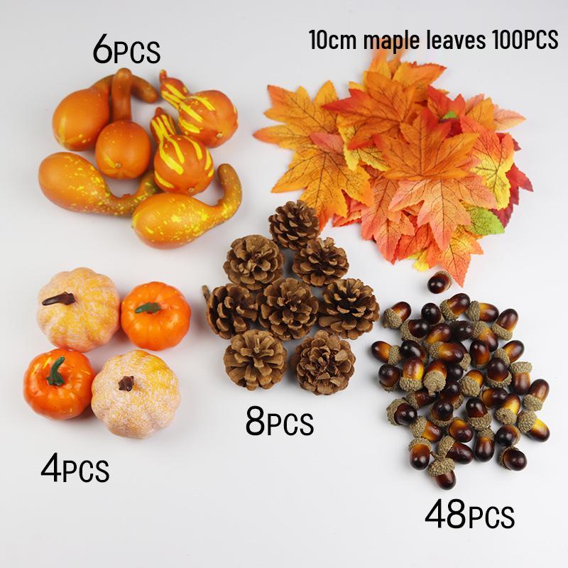 Foam Pumpkin & Maple Leaf Props for Halloween