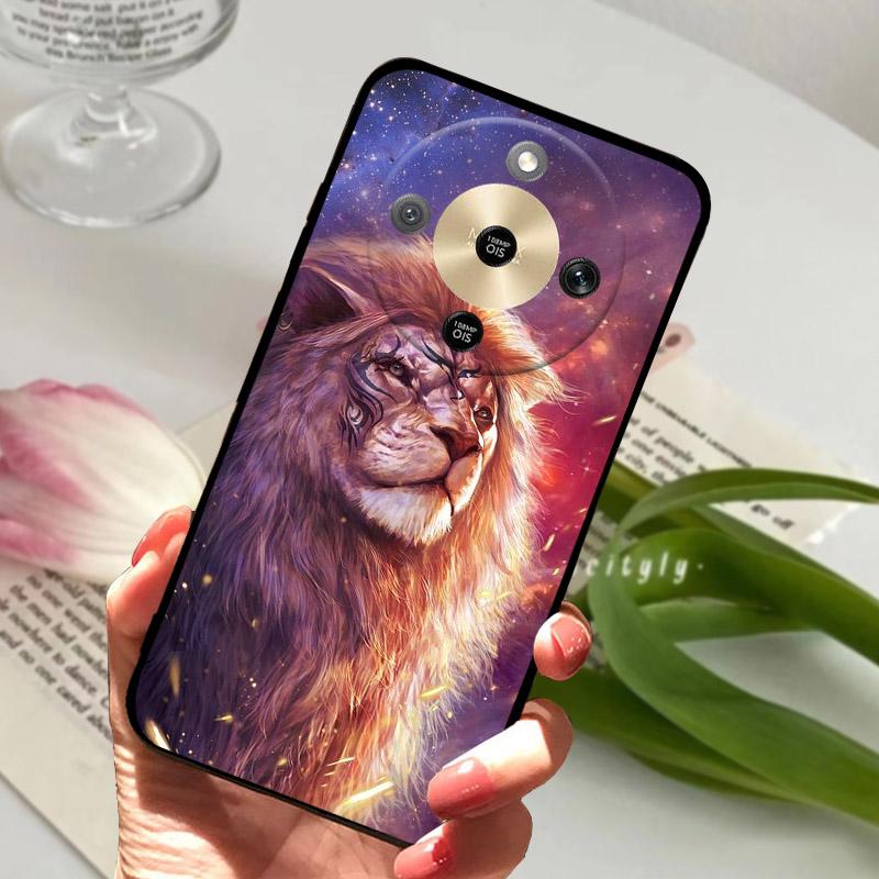 For Honor X9D Phone Case MTN-NX1 Cool Wolf Lion Silicone Back Cover For Honor Magic 8 Lite X 70 HonorX70 HonorX9d Soft TPU Funda
