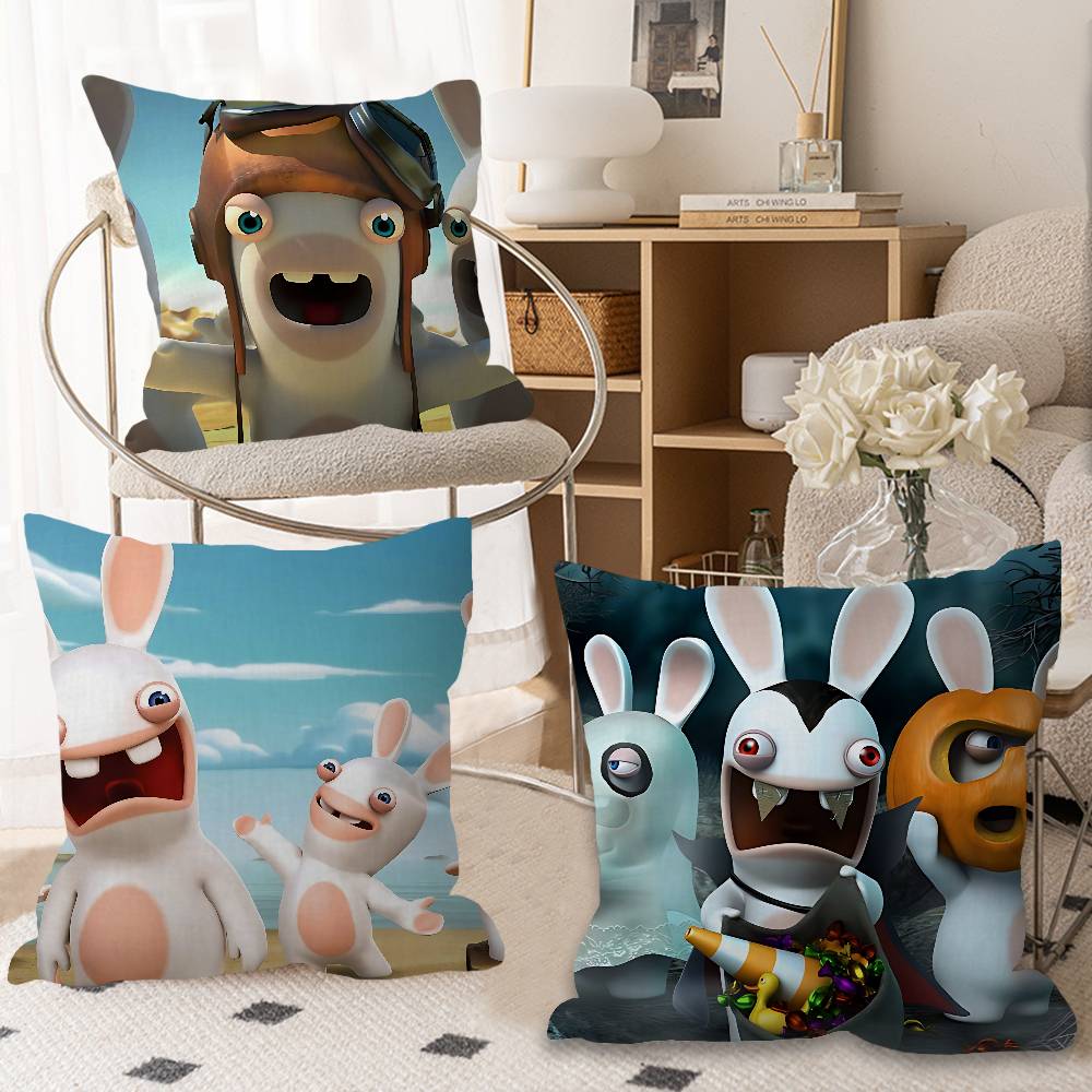 Fine Glasses Unisex R-Rabbids I-Invasions Office Cushion Pillowcase Car Cushion Cover45x45cm Lumbar Pillowcase Sofa Pillowcover