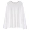 Women's High-End White Long Sleeve Base Layer T-Shirt - 2025 Spring Collection