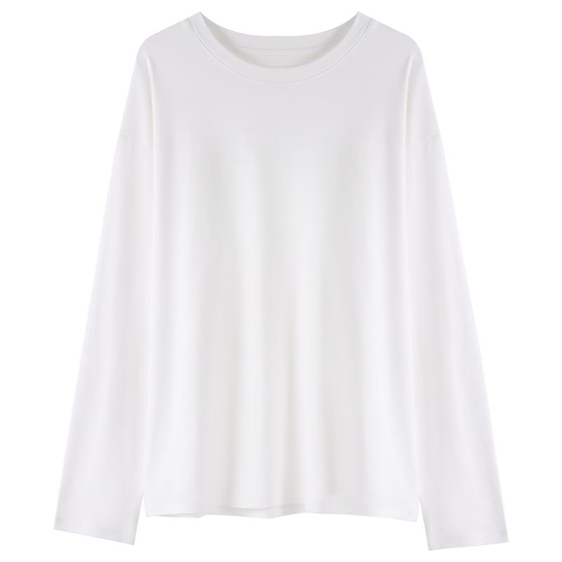 

Women s High-End White Long Sleeve Base Layer T-Shirt - 2025 Spring Collection L