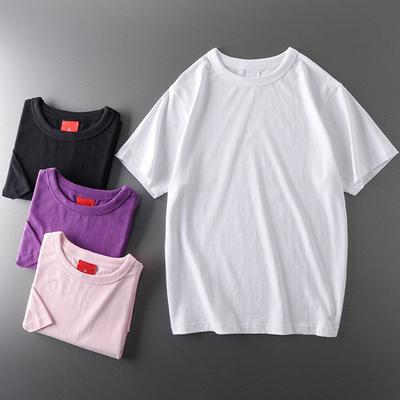 Export Original Tail Single Cut Label Fashion High Street American Heavy Weight Short Sleeve T-Shirt Men's Summer Pure Cotton Street Men's Wear Tops