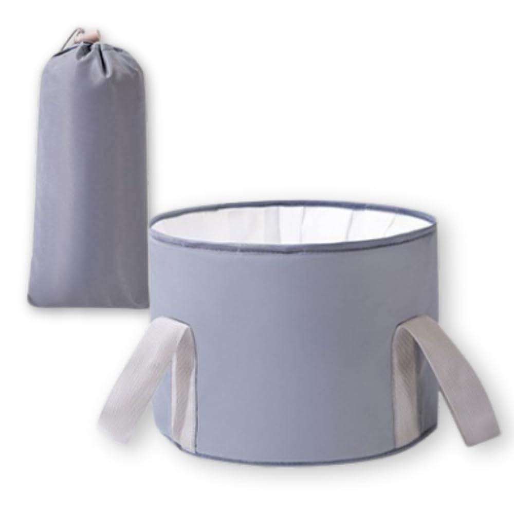 JUSTVEL Foldable Foot Bath Insulated Foot Foldable Outdoor with Storage Bag Bucket, Bucket, Spa, Bucket, Portable, Compact, Multi-purpose, (Medium) синий