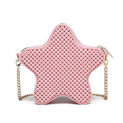 Mode Gelee Taschen Weibliche Schulter Taschen Neue Vielseitige PVC Flash Fünfzackigen Stern Kette Taschen Freizeit Square Tasche Umhängetaschen