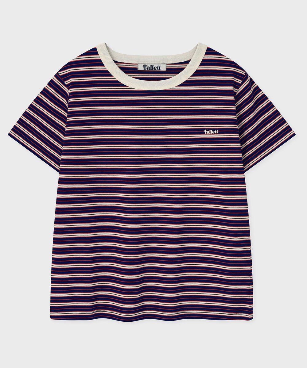 Pallet Striped Slim Fit Short Sleeve T-Shirt Navy Navy/S