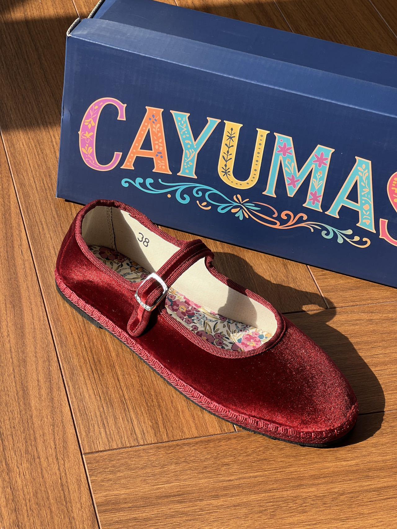 Cayumas Italian Handmade Velvet Flat Women`s