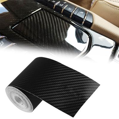 3D Carbon Fiber Car Sticker DIY Paste Protector Strip Car Detection Decal Decor Waterproof Anti Scratch Protection