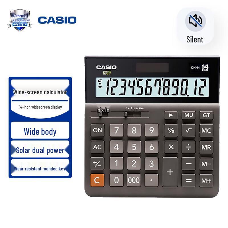 Casio DH-14-BK Professional 14-Digit Calculator