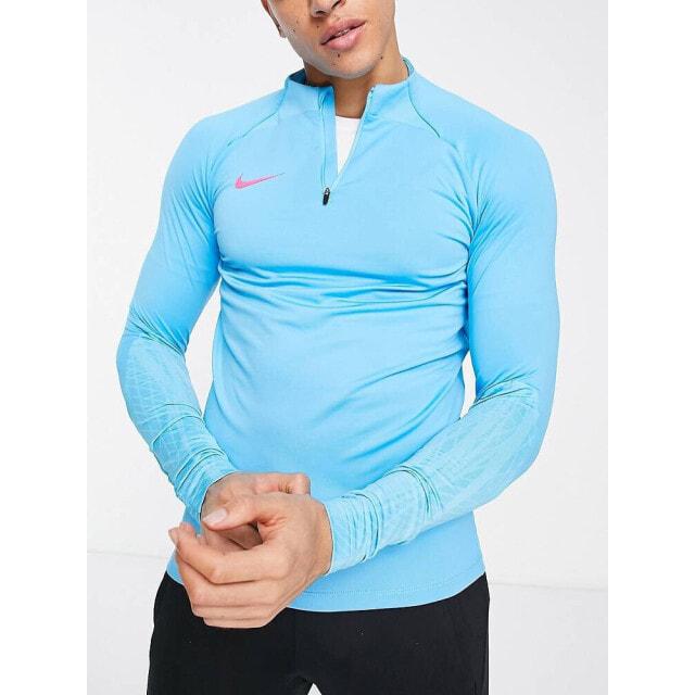 

Синяя футболка с полумолнией Nike Football Strike Dri-FIT