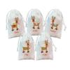 Personalized Reindeer Christmas Gift Bags Merry Xmas Favor Bag Goodie Bag Santa Claus Holiday Gift Claus Children's Party Favors