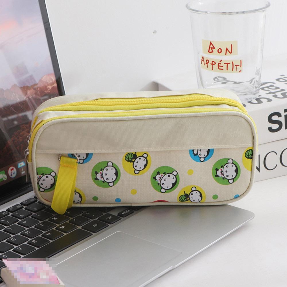 Tragbare Stifttasche Doppellagiges Mäppchen Trendige Stiftebox für Schüler