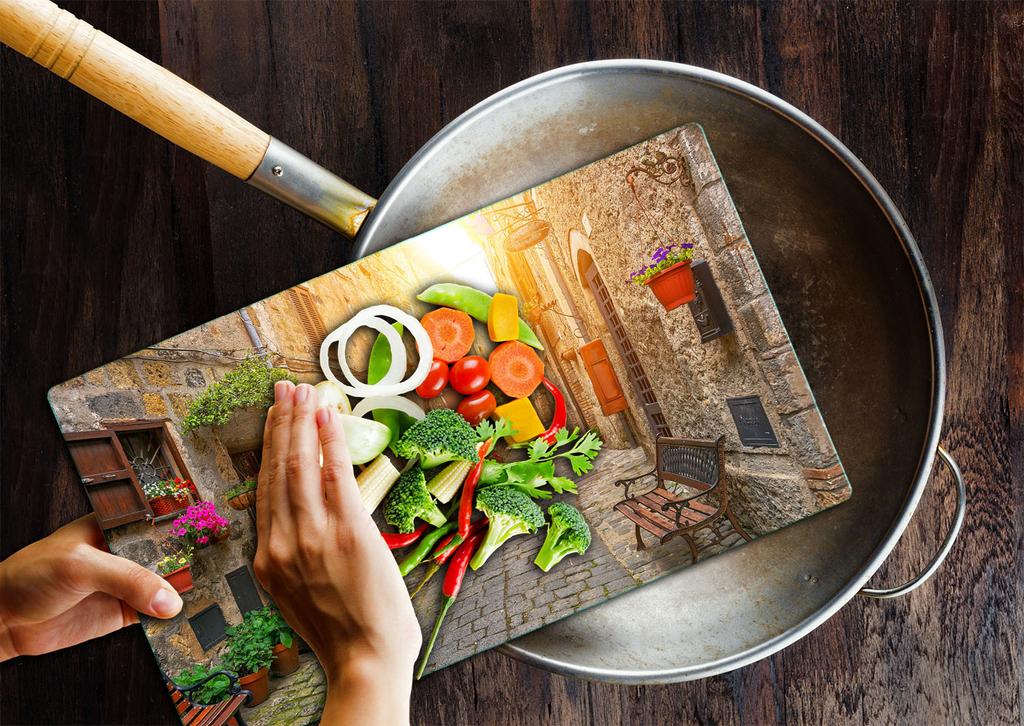 Glass Board Cutting Board 52X30 City