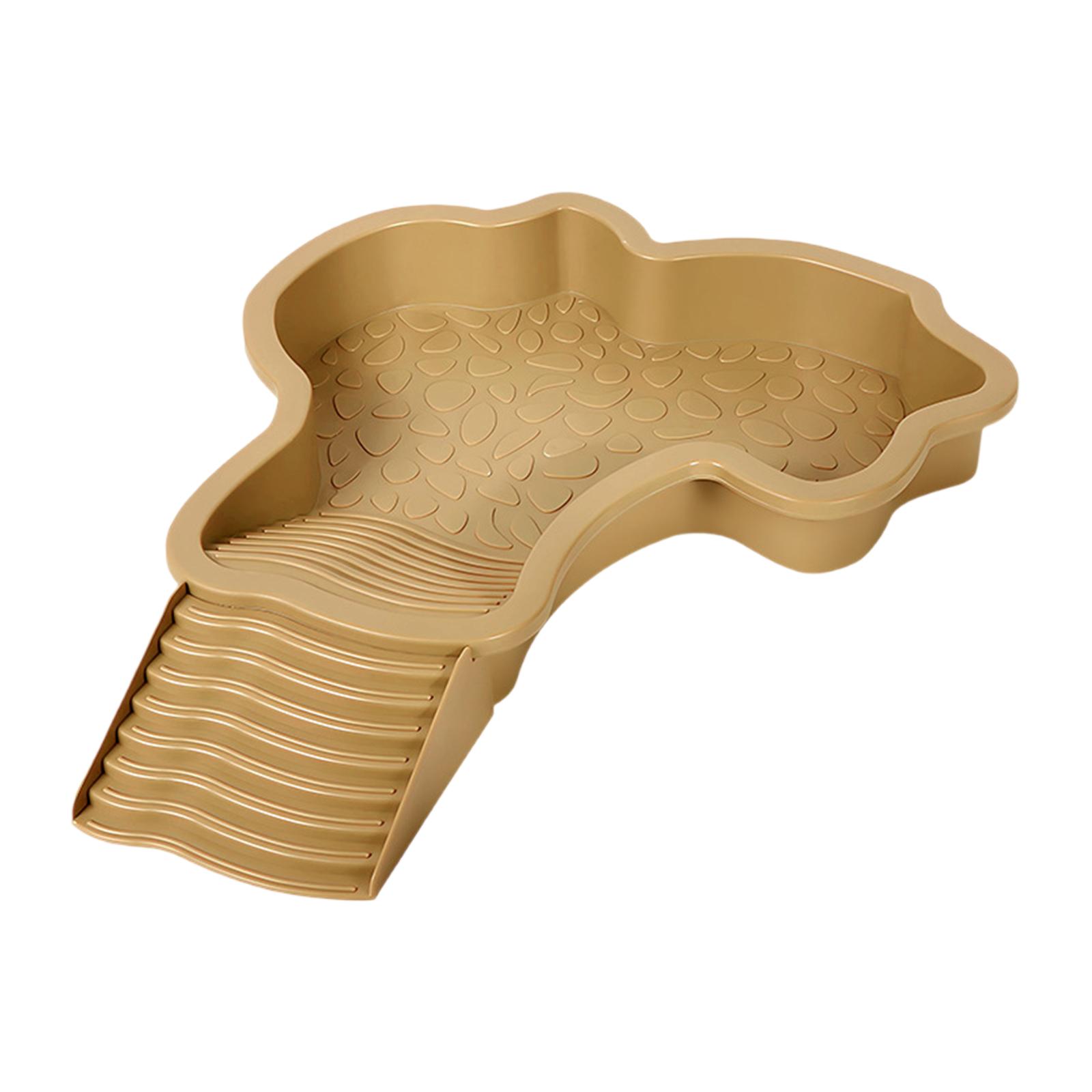 

Turtle Pond Feeder, Turtle Pond Water Dish With , Reptile Water Bowl With Ladder, Patio Shower Tray One Size жёлтый