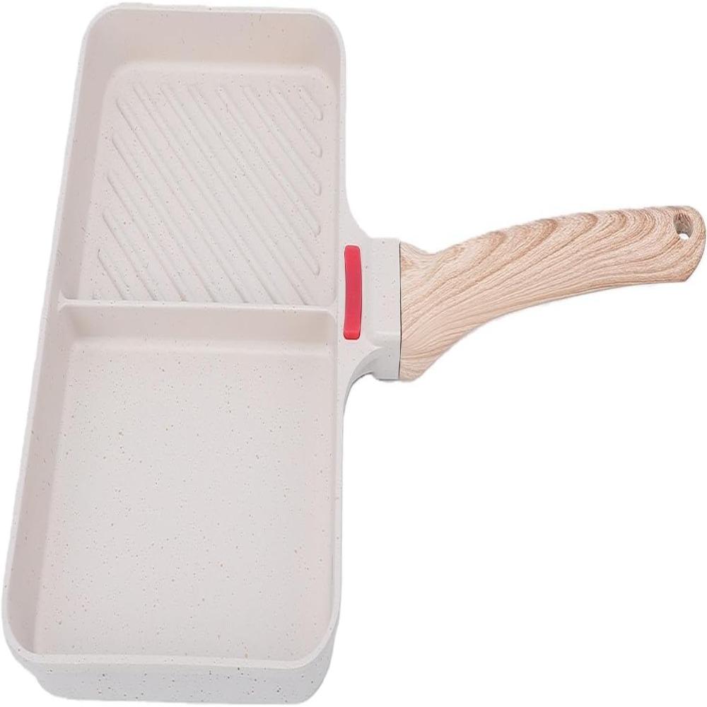 Temperature Sensing Breakfast Skillet Maifan Stone Coating Steak Frying Pan Breakfast