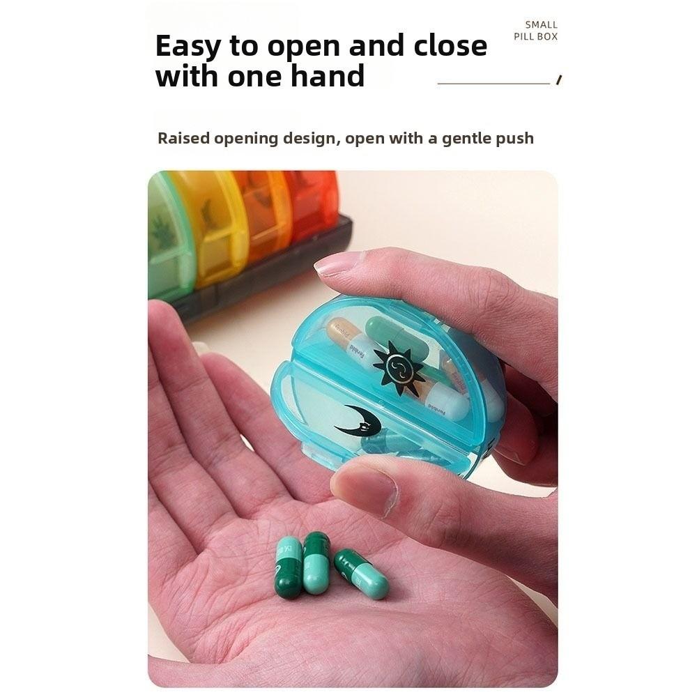 Moisture-proof Travel Pill Box Large Compartments Daily Pill Case  At Time First Aid Kit