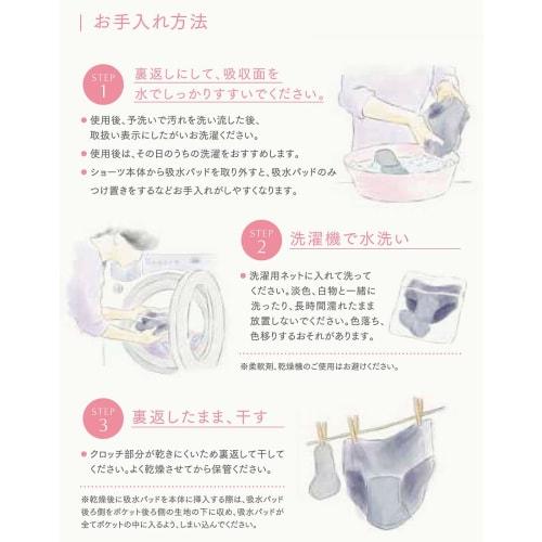 Wing/Wacoal Women's EC7500 Absorbent Sanitary Panties with Removable Absorbent Pads and Leak-Resistant Separate Absorbent Sanitary Panties, Regular Le