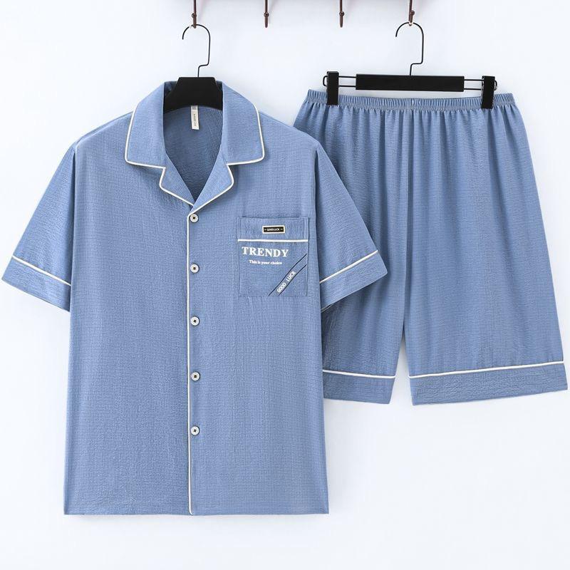 

Manufacturer Men s Summer 2025 Cotton Pajama Set: Three-Piece, Lightweight, Short-Sleeved for Middle-Aged and Young. 3XL (170-190 jin)