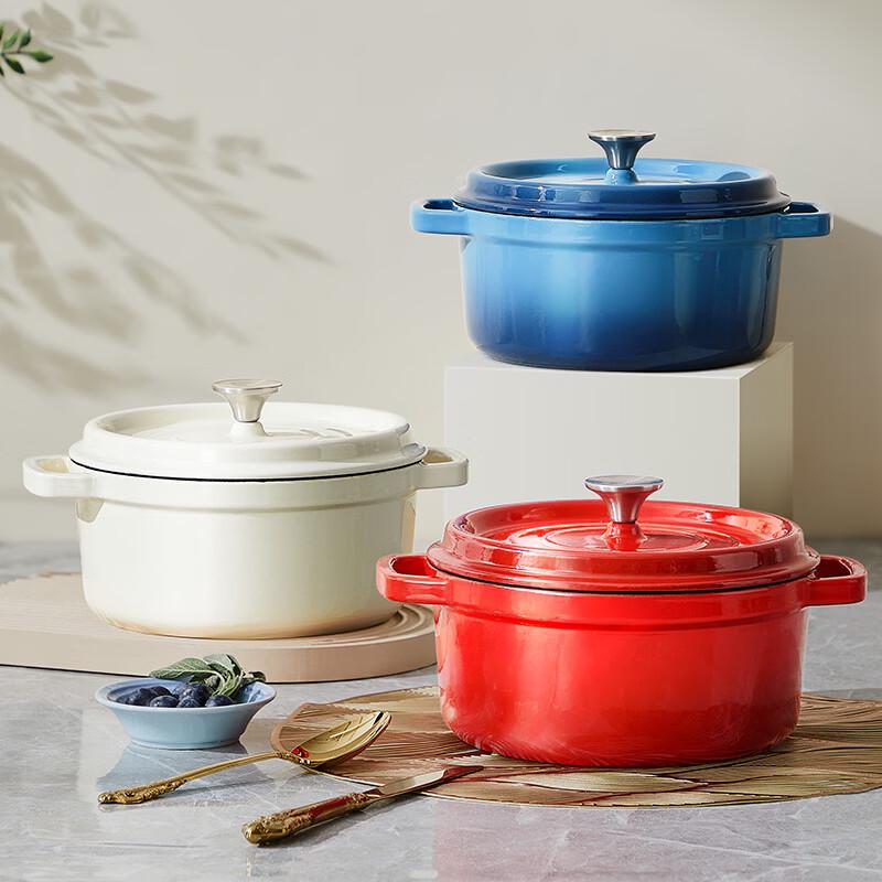 COOKER KING Heritage Cast Iron Enamel Soup Pot