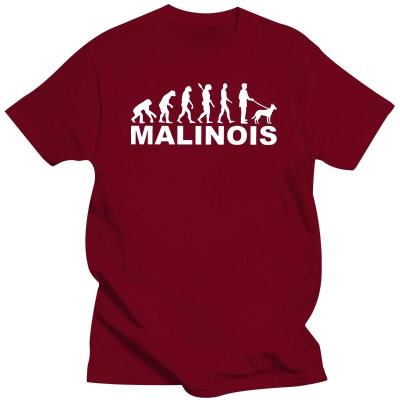 Funny Malinois Evolution T Shirt Men Cotton Fashion T-shirt Short Sleeve Belgian Shepherd Malinois Dog Tee Tops Slim Fit Appare