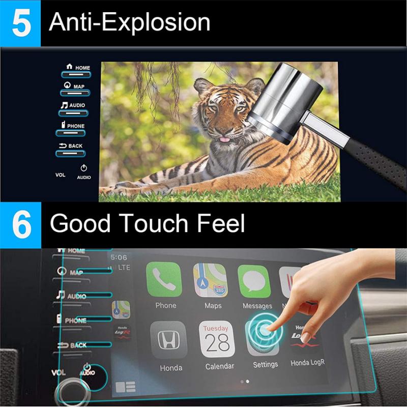 Für Honda Civic 7" 5 Tasten Navigationsdisplay Gehärtetes Glas Displayschutzfolie