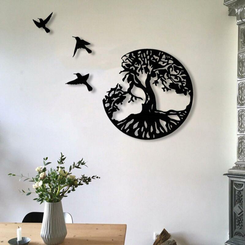 Metal Tree of Life Wall Decor Silhouette Art Indoor Garden Home Decoration Gift