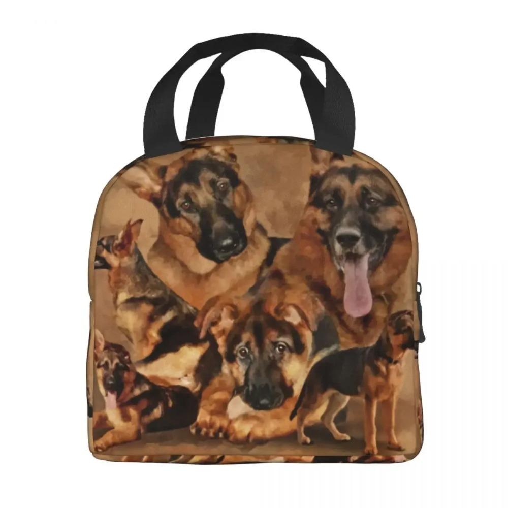 Kawaii German Shepherd Dog Lunch Box for Women Pet Lover Owner Thermal Cooler Food Insulated Lunch Bag School Children Student